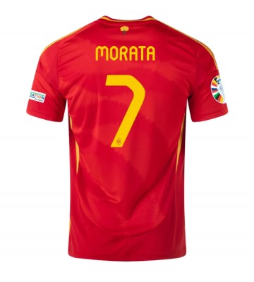 Spanien Alvaro Morata #7 Hemmatröja EM 2024 Kortärmad